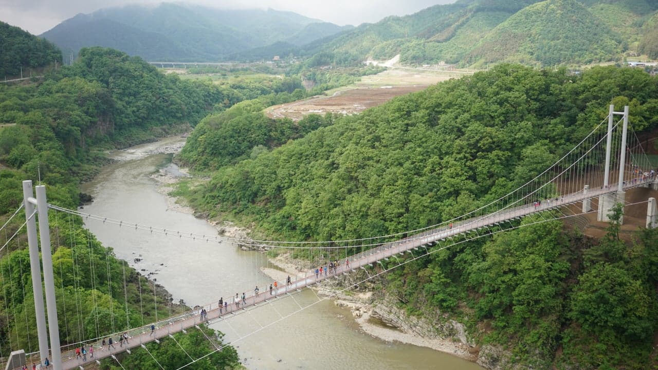 한탄강 하늘다리 전경